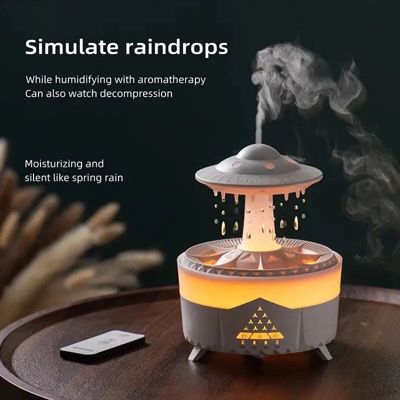 Rain Drop Mushroom Humidifier, Timing Colorful Night Light Essential Oil Diffuser, Ultrasonic RC Atomization Air Freshener, Relax Cloud Rain Diffuser, Airwall Air Humidifier, 300ml Humidifier with Timing Function for Home Office Rain Drop Mushroom Humidifier, Timing Colorful Night Light Essential Oil Diffuser, Ultrasonic RC Atomization Air Freshener, Relax Cloud Rain Diffuser, Airwall Air Humidifier, 300ml Humidifier with Timing Function for Home Office